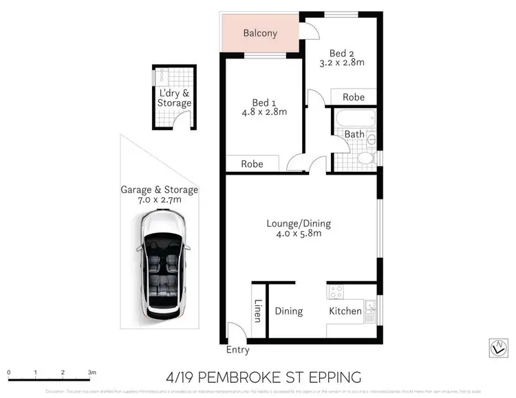 Floorplan of Homely unit listing, 4/19 Pembroke Street, Epping NSW 2121