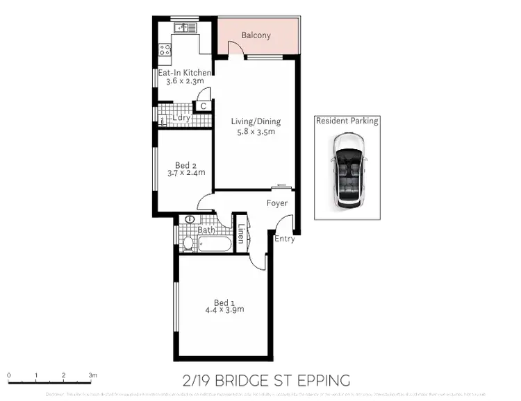 Floorplan of Homely unit listing, 2/19 Bridge Street, Epping NSW 2121