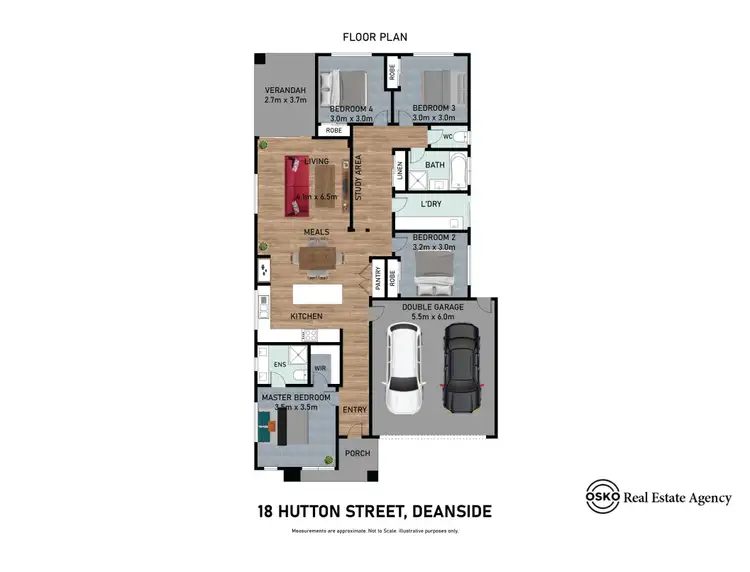 Floorplan of Homely house listing, 18 Hutton Street, Deanside VIC 3336
