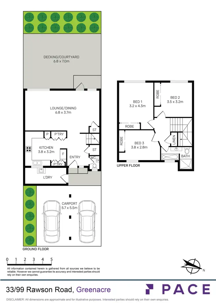 Floorplan of Homely townhouse listing, 33/99 Rawson Road, Greenacre NSW 2190