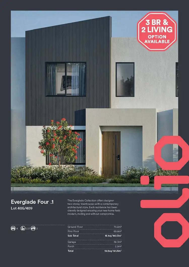 Floorplan of Homely townhouse listing, Lot 405 Chamotte Lane, Officer VIC 3809