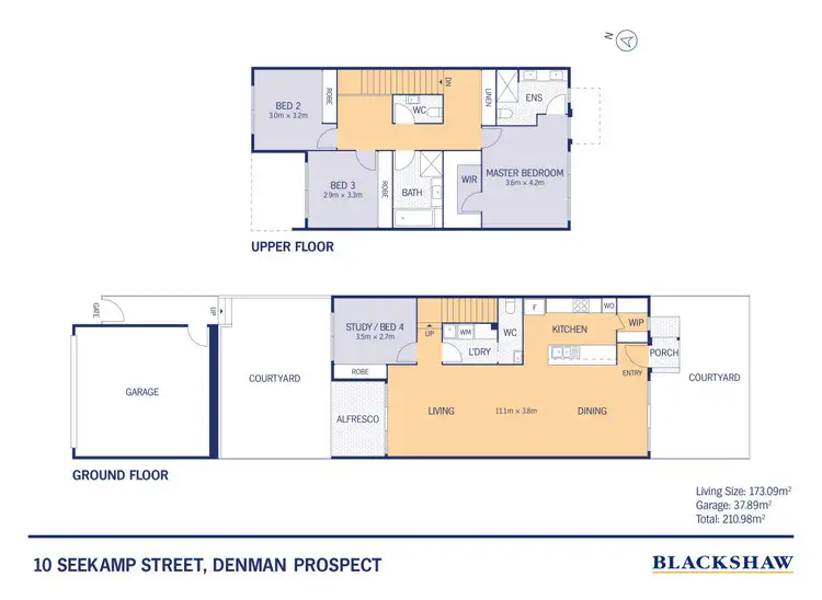 Floorplan of Homely townhouse listing, 10 Seekamp Street, Denman Prospect ACT 2611