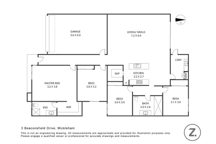 Floorplan of Homely house listing, 3 Beaconsfield Drive, Mickleham VIC 3064