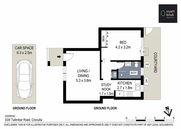 Floorplan of Homely unit listing, 3/24 Tullimbar Road, Cronulla NSW 2230