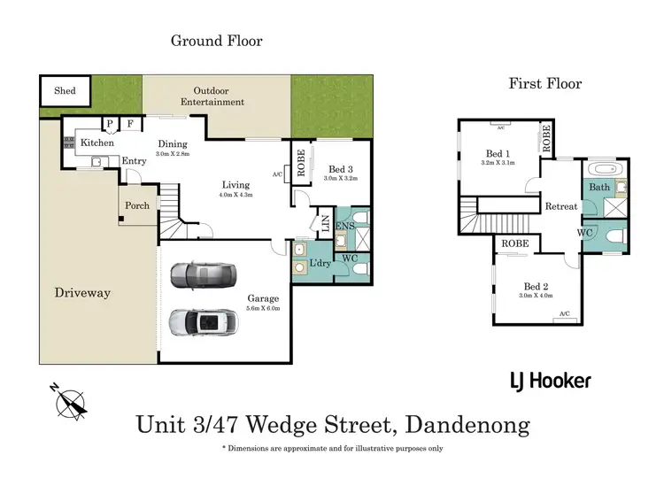 Floorplan of Homely townhouse listing, 3/47 Wedge Street, Dandenong VIC 3175
