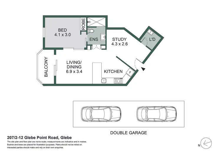 Floorplan of Homely apartment listing, 207/2-12 Glebe Point Road, Glebe NSW 2037