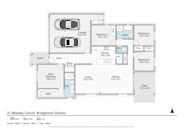 Floorplan of Homely house listing, 21 Beazley Circuit, Bridgeman Downs QLD 4035