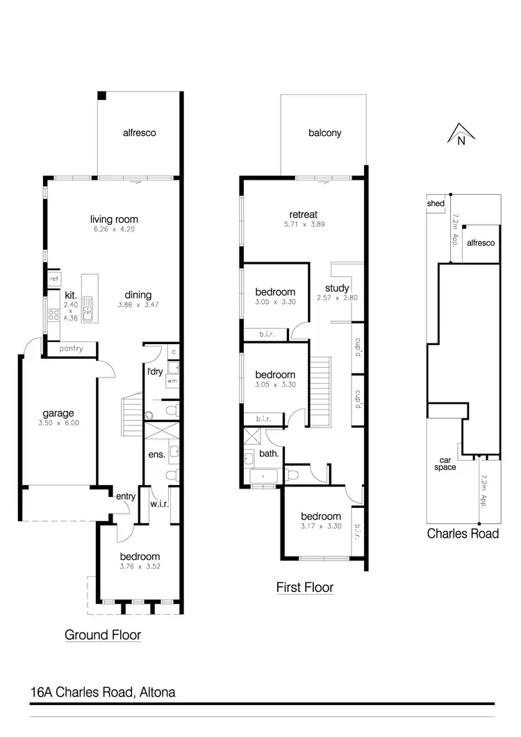 Floorplan of Homely townhouse listing, 16A Charles Road, Altona VIC 3018
