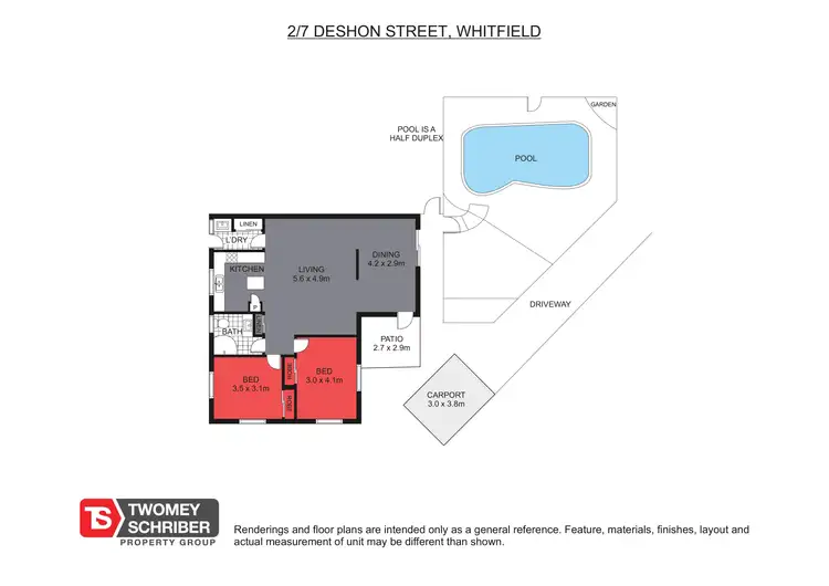Floorplan of Homely unit listing, 2/7 Deshon Street, Whitfield QLD 4870