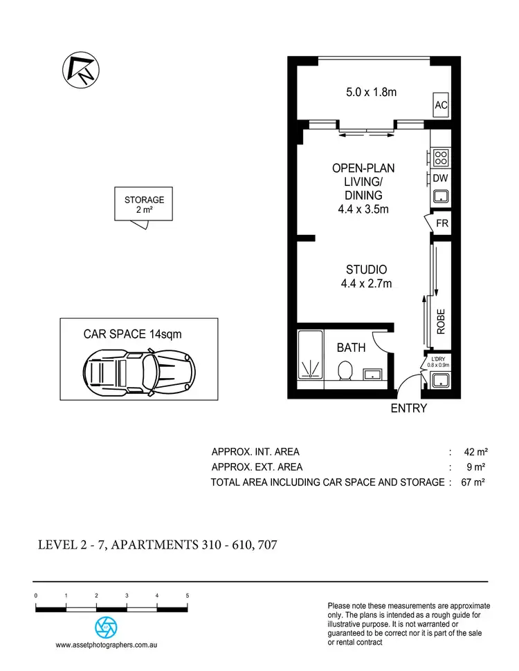 Floorplan of Homely studio listing, 610/2B Lord Sheffield Circuit, Penrith NSW 2750