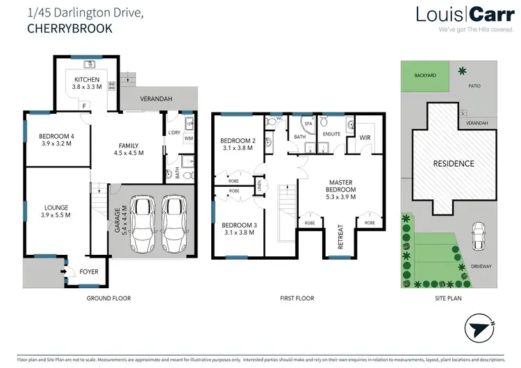 Floorplan of Homely semi-detached listing, 1/45 Darlington Drive, Cherrybrook NSW 2126