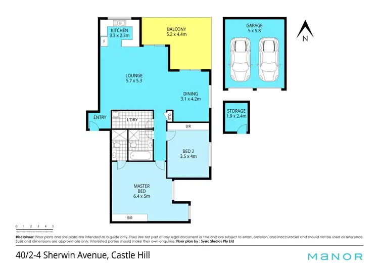 Floorplan of Homely apartment listing, 40/2-6 Sherwin Avenue, Castle Hill NSW 2154