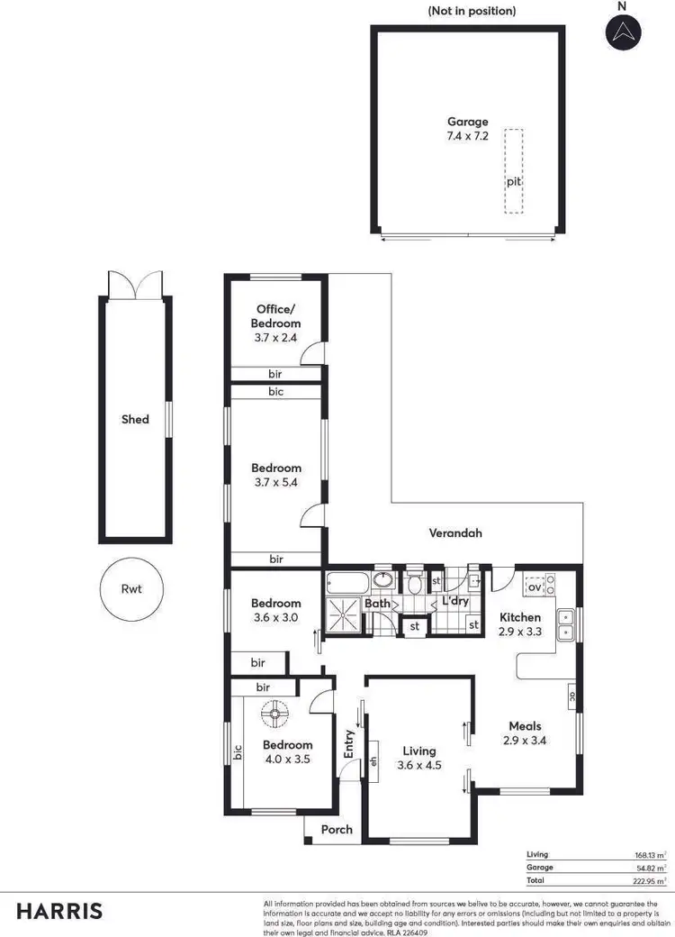 Floorplan of Homely house listing, 27 Rowell Road, Melrose Park SA 5039