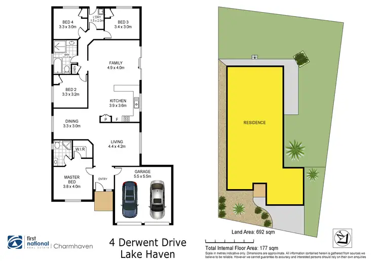 Floorplan of Homely house listing, 4 Derwent Drive, Lake Haven NSW 2263