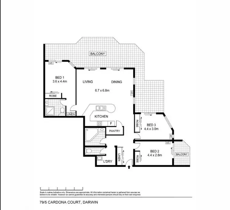 Floorplan of Homely unit listing, 79/5 Cardona Court, Darwin City NT 800