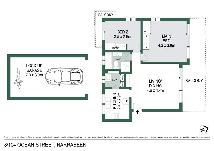 Floorplan of Homely unit listing, 8/104 Ocean Street, Narrabeen NSW 2101