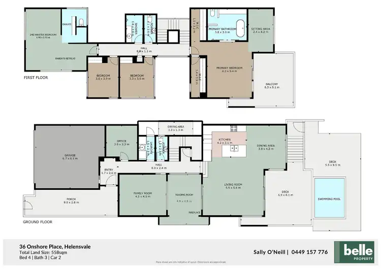 Floorplan of Homely house listing, 36 Onshore Place, Helensvale QLD 4212