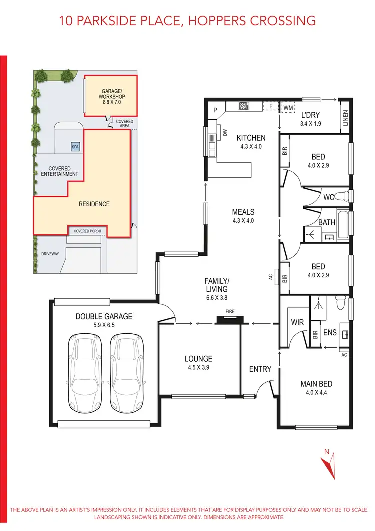 Floorplan of Homely house listing, 10 Parkside Walk, Hoppers Crossing VIC 3029
