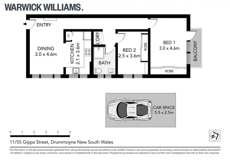 Floorplan of Homely apartment listing, 11/55 Gipps Street, Drummoyne NSW 2047
