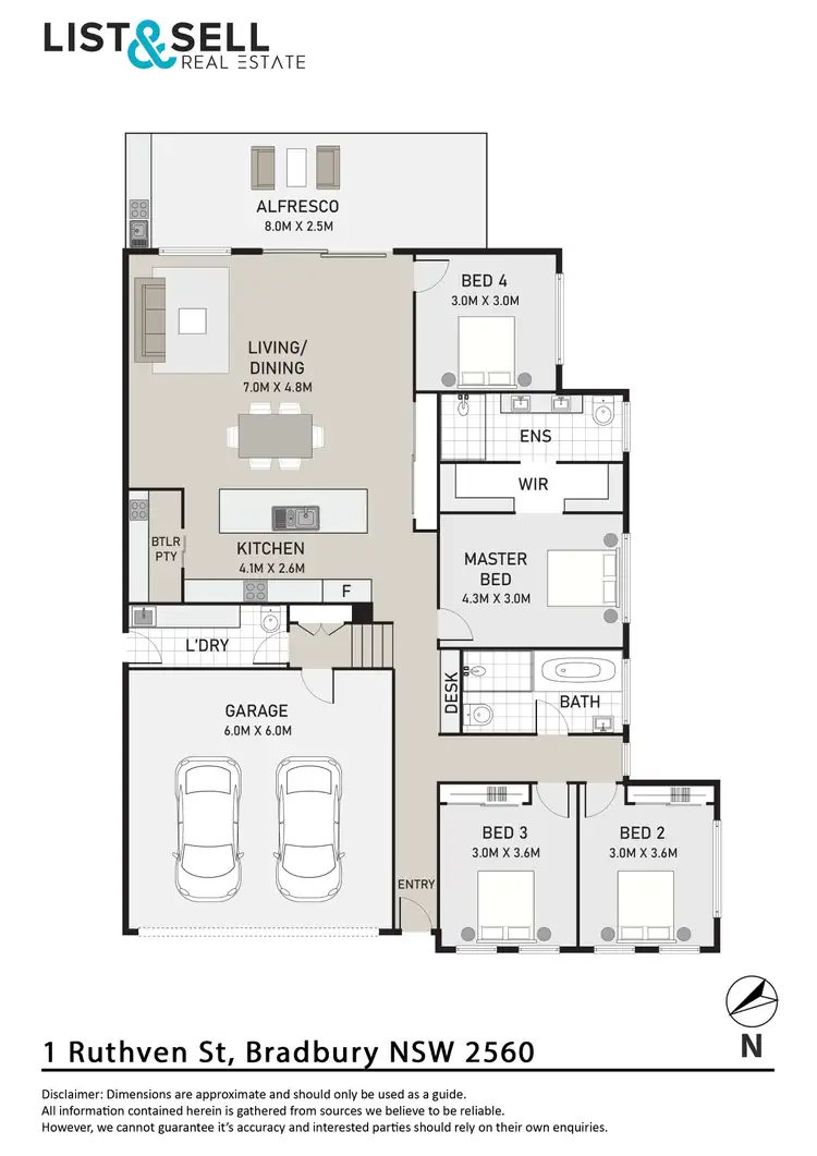 Floorplan of Homely house listing, 1 Ruthven Street, Bradbury NSW 2560