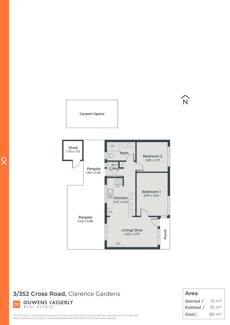 Floorplan of Homely unit listing, 3/352 Cross Road, Clarence Park SA 5034