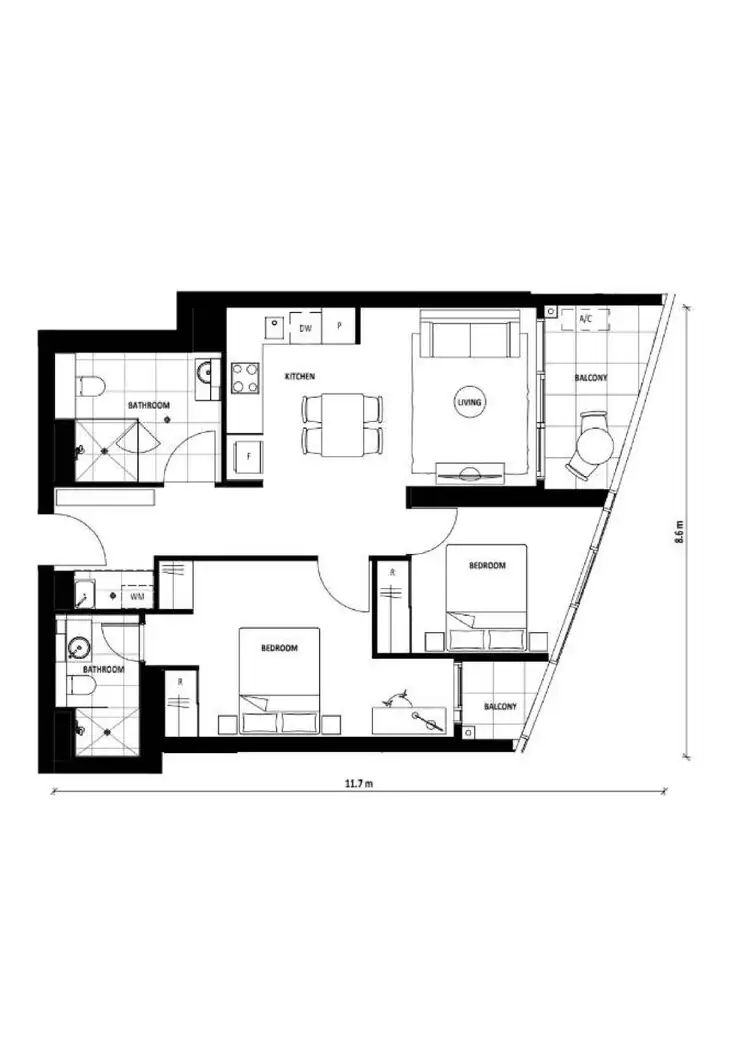 Floorplan of Homely apartment listing, 2201/2 Furzer Street, Phillip ACT 2606