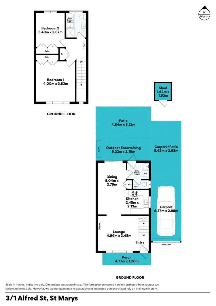 Floorplan of Homely townhouse listing, 3/1 Alfred Street, St Marys SA 5042