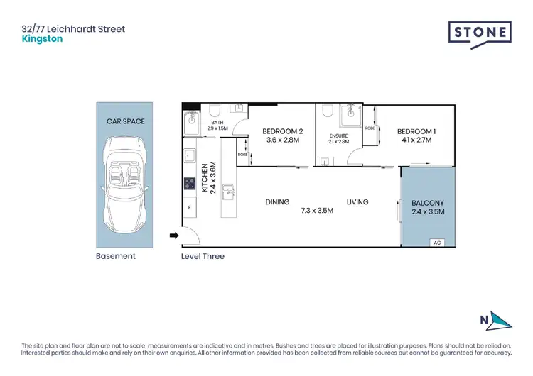 Floorplan of Homely apartment listing, 32/77 Leichhardt Street, Kingston ACT 2604