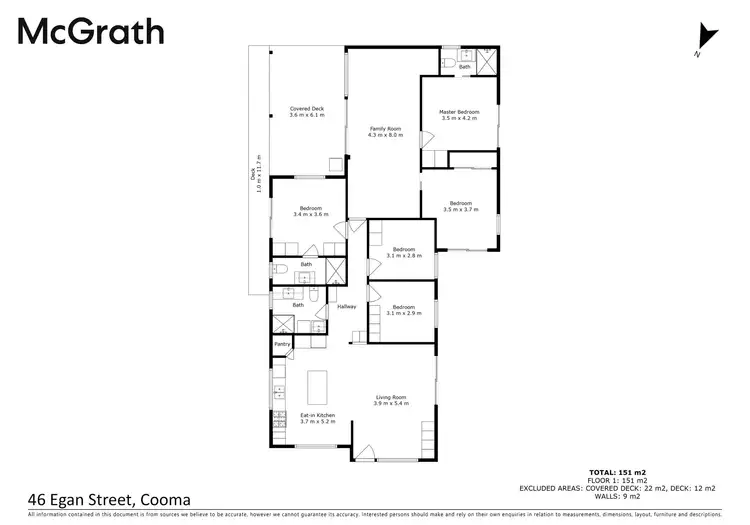 Floorplan of Homely house listing, 46 Egan Street, Cooma NSW 2630