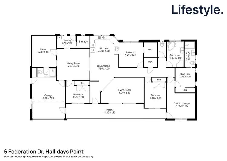 Floorplan of Homely house listing, 6 Federation Drive, Hallidays Point NSW 2430