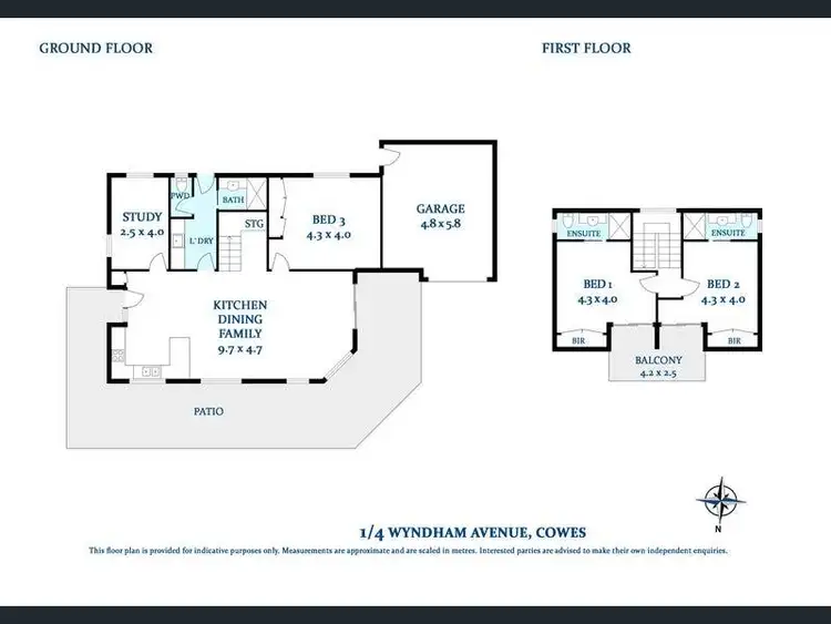 Floorplan of Homely townhouse listing, 1/4 Wyndham Avenue, Cowes VIC 3922