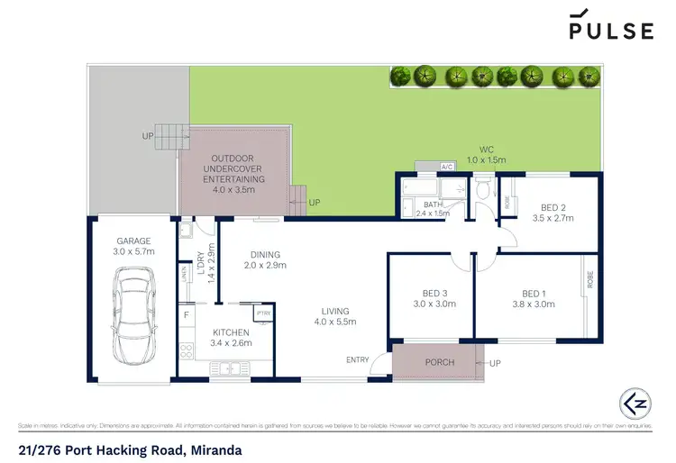 Floorplan of Homely villa listing, 21/276 Port Hacking Road, Miranda NSW 2228