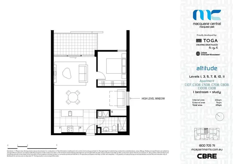 Floorplan of Homely apartment listing, 1107/6 Saunders Close, Macquarie Park NSW 2113