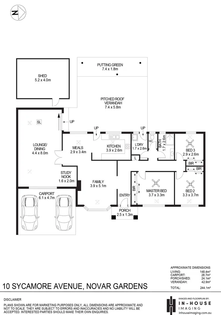 Floorplan of Homely house listing, 10 Sycamore Avenue, Novar Gardens SA 5040
