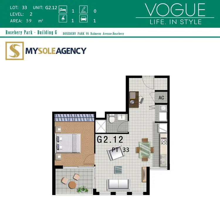 Floorplan of Homely apartment listing, 212/4 Galara Street, Rosebery NSW 2018