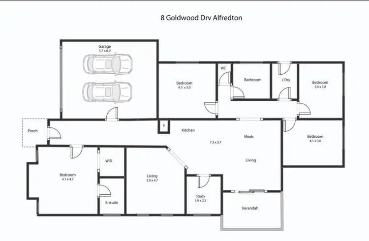 Floorplan of Homely house listing, 8 Goldwood Drive, Alfredton VIC 3350