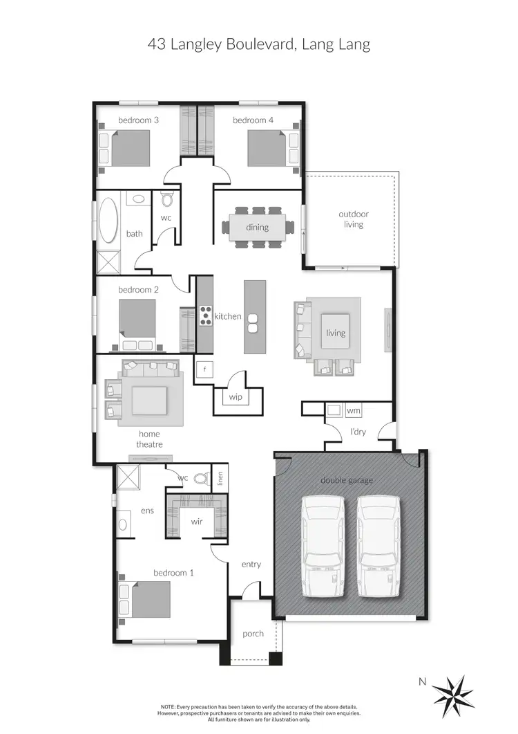 Floorplan of Homely house listing, 43 Langley Boulevard, Lang Lang VIC 3984