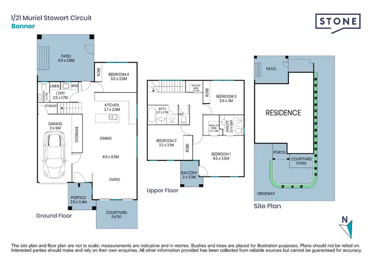 Floorplan of Homely townhouse listing, 1/21 Muriel Stewart Circuit, Bonner ACT 2914