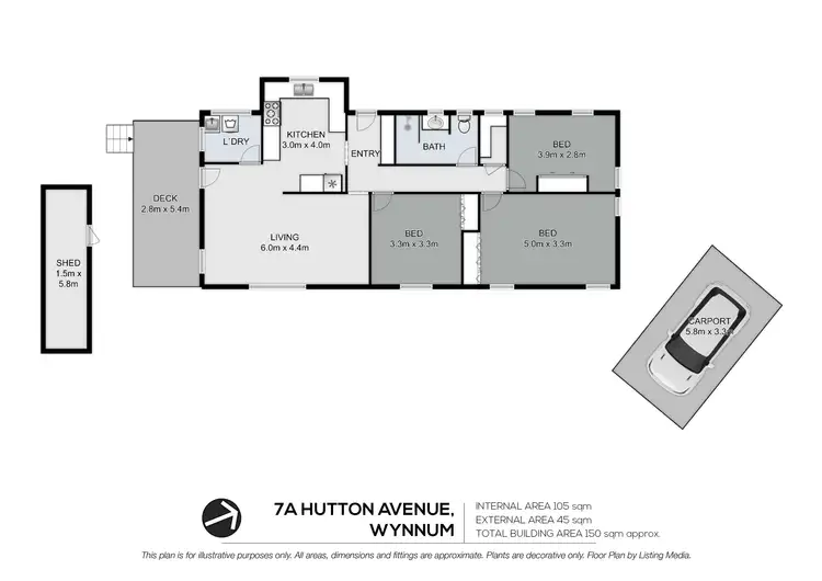 Floorplan of Homely house listing, 7A Hutton Avenue, Wynnum QLD 4178