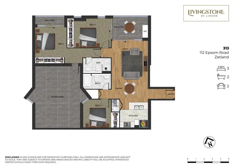 Floorplan of Homely apartment listing, 313/112 Epsom Road, Zetland NSW 2017
