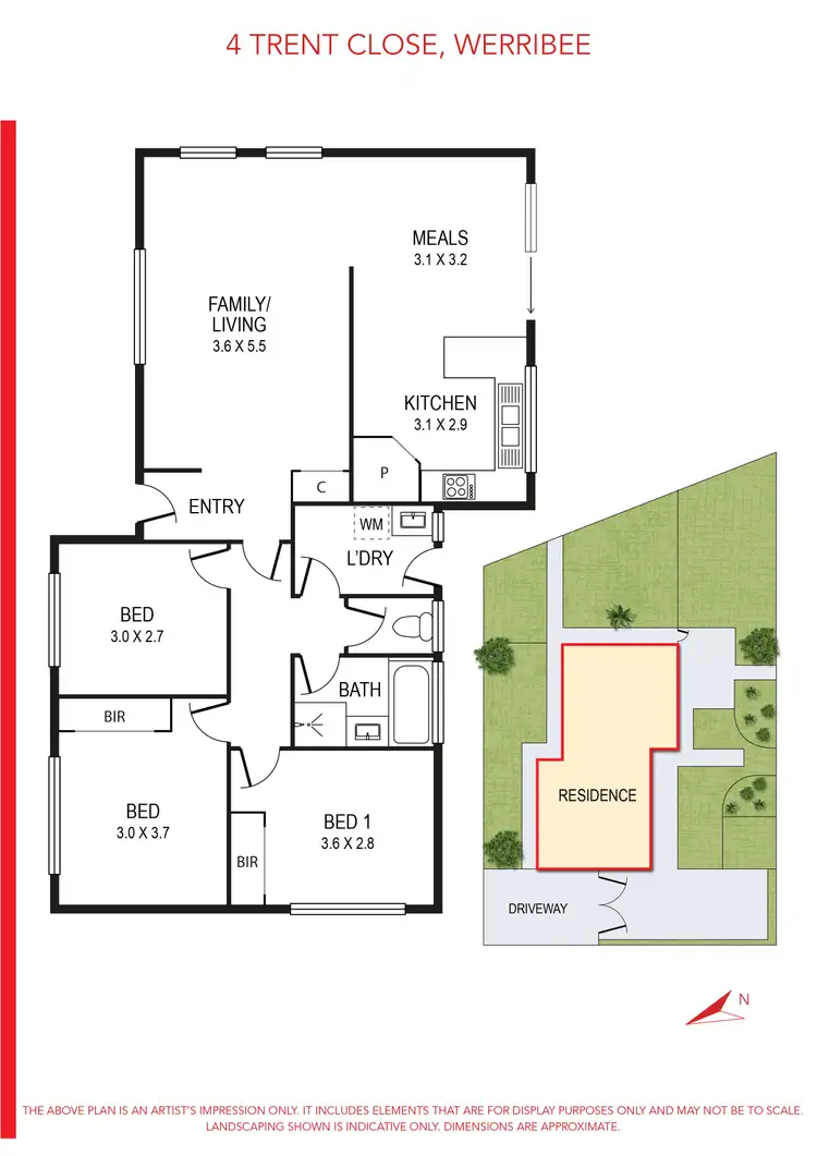 Floorplan of Homely house listing, 4 Trent Close, Werribee VIC 3030