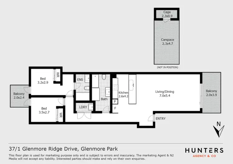 Floorplan of Homely unit listing, 37/1 Glenmore Ridge Drive, Glenmore Park NSW 2745