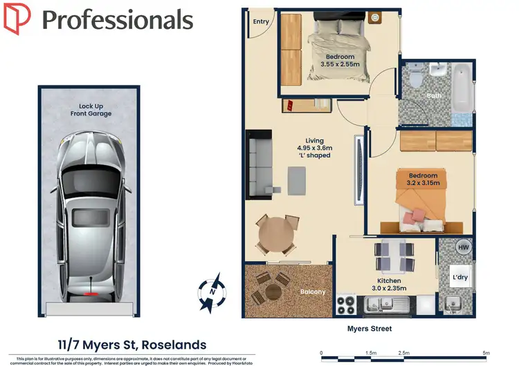 Floorplan of Homely unit listing, 11/7 Myers Street, Roselands NSW 2196