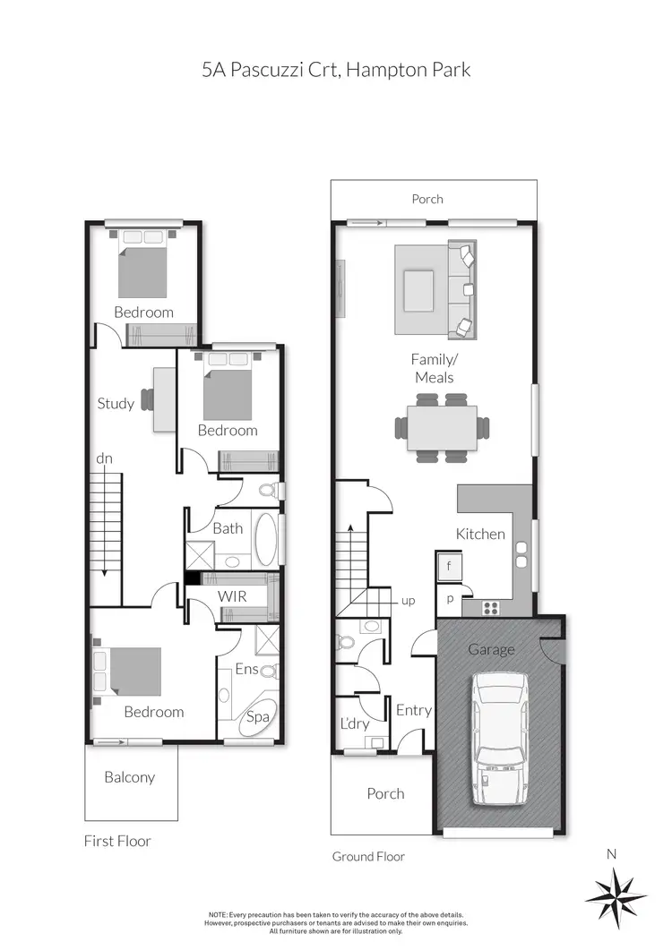 Floorplan of Homely house listing, 5a Pascuzzi Court, Hampton Park VIC 3976