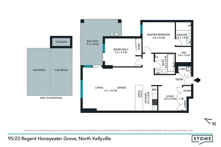 Floorplan of Homely apartment listing, 95/23 Regent Honeyeater Grove, North Kellyville NSW 2155
