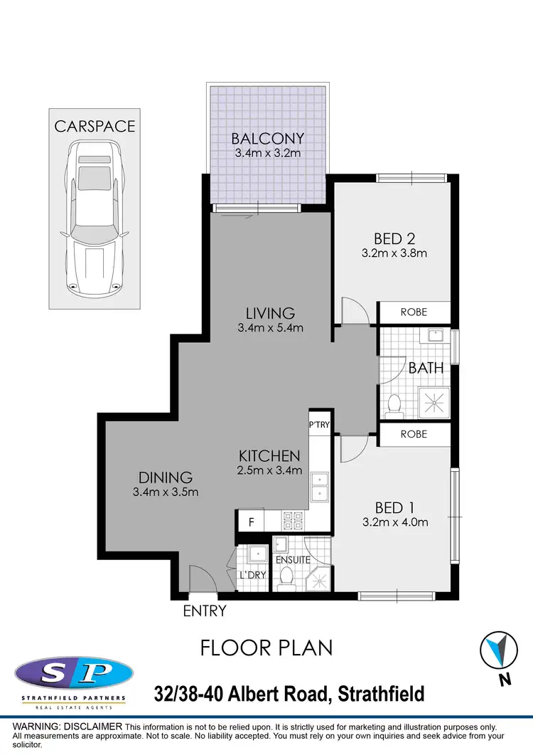 Floorplan of Homely apartment listing, 32/38-40 Albert Road, Strathfield NSW 2135