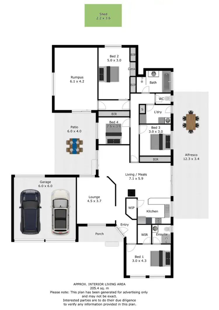 Floorplan of Homely house listing, 11 Fraser Court, Wodonga VIC 3690