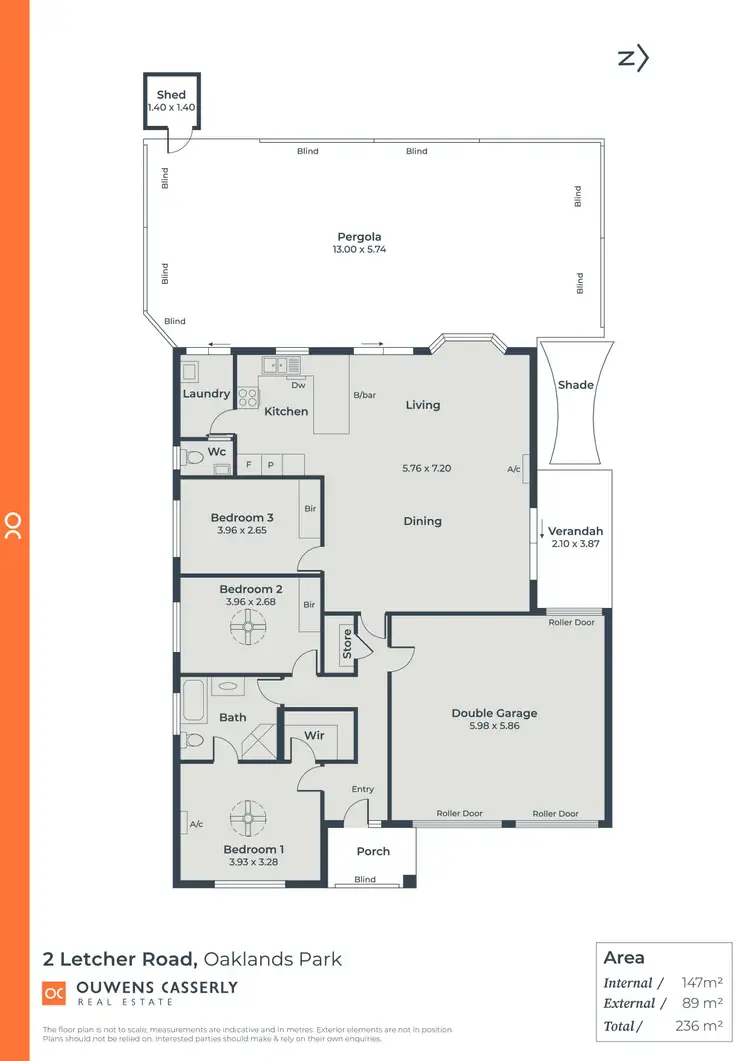 Floorplan of Homely house listing, 2 Letcher Road, Oaklands Park SA 5046