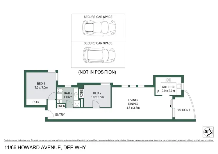 Floorplan of Homely unit listing, 11/66 Howard Avenue, Dee Why NSW 2099