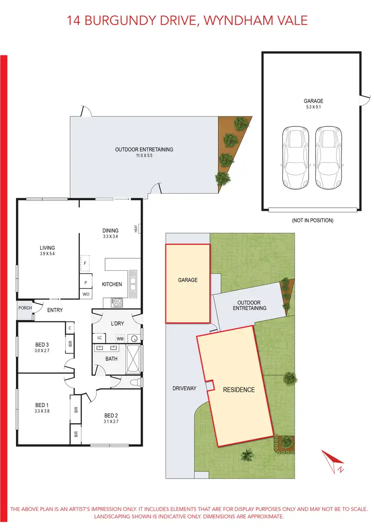 Floorplan of Homely house listing, 14 Burgundy Drive, Wyndham Vale VIC 3024